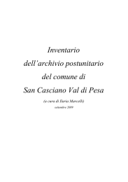 Inventario dell`archivio postunitario del comune di