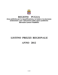 listino prezzi regionale anno 2012