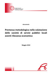 Valutazione delle società di servizi pubblici locali aventi