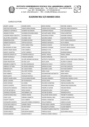 elenchi degli elettori - Istituto Comprensivo Statale via Lamarmora