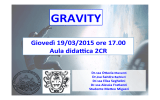 Giovedì 19/03/2015 ore 17.00 Aula didaxca 2CR