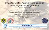 Orientamento: Abilità visuo-‐spaziali nella popolazione generale