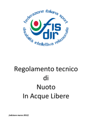 Regolamento Nuoto – Settore Acque Libere