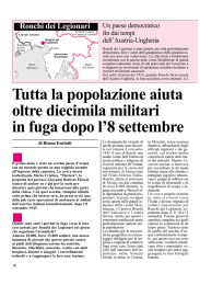 Tutta la popolazione aiuta oltre diecimila militari in fuga dopo l`8