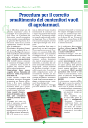 Procedura per il corretto smaltimento dei contenitori vuoti di