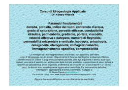 Parametri fondamentali densità, porosità, indice dei vuoti, contenuto