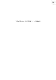 Jacques Le Goff in Italia - Istituto Storico Italiano per il Medioevo