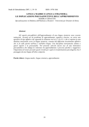 lingua madre e lingua straniera: le implicazioni