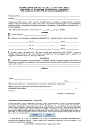 autocertificazione risorse economiche sufficienti