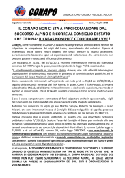 IL CONAPO NON CI STA A FARCI COMANDARE DAL SOCCORSO