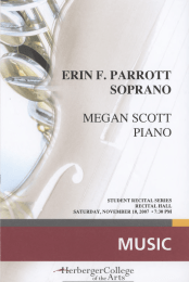 ERIN F. PARROTT SOPRANO MEGAN SCOTT PIANO Herberger