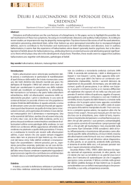 Deliri e allucinazioni: due patologie della credenza?