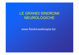 le grandi sindromi neurologiche