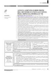 annullamento o riduzione del secondo o unico acconto