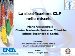 La classificazione CLP delle miscele