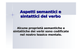 Aspetti semantici e sintattici del verbo