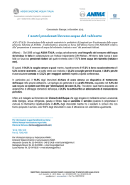 I nostri pensionati bevono acqua del rubinetto