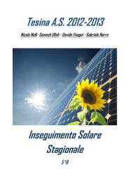 Tesina A.S. 2012-2013 Inseguimento Solare Stagionale