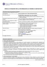 modulo standard per le informazioni da fornire ai depositanti