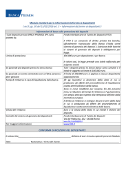 Modulo standard per le informazioni da fornire ai