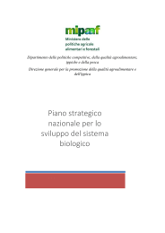 PDF: PSN Agricoltura biologica - Ministero delle politiche agricole