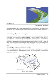 Parte Prima Elementi di Idrologia 1.Bacino idrografico e reti di