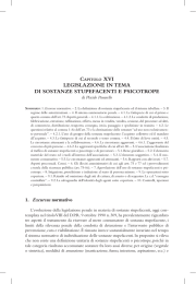 legislazione in tema di sostanze stupefacenti e psicotrope