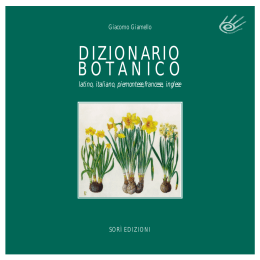 dizionario botanico - Erbario Piemontese Virtuale