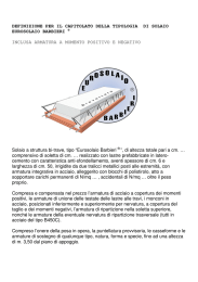DEFINIZIONE PER IL CAPITOLATO DELLA TIPOLOGIA DI SOLAIO
