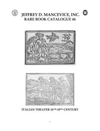 Italian Theater 16th-18th Century