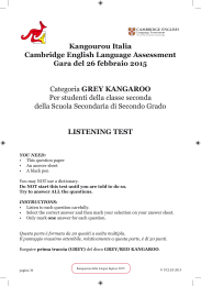 Kangourou Italia Cambridge English Language Assessment Gara