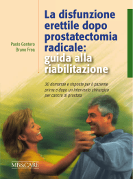 Riabilitazione erezione dopo prostatectomia radicale