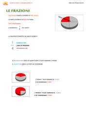 FRAZIONARE SIGNIFICA DIVIDERE IN PARTI UGUALI LA PARTE