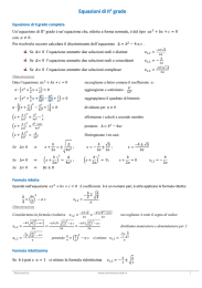 Equazioni di II grado