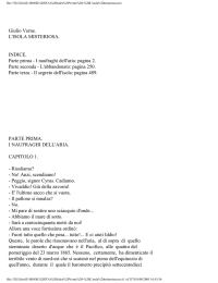 Giulio Verne. L`ISOLA MISTERIOSA. INDICE. Parte prima