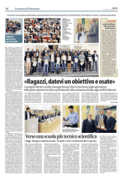 «Ragazzi,datevi un obiettivo e osate»