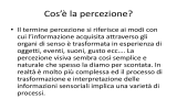 Cos`è la percezione?