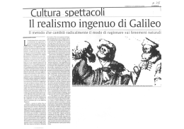 25/01/2009 La Sicilia: Il realismo ingenuo di Galileo