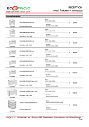 RECEPTION mod. Assioma – listino prezzi