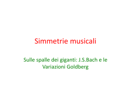 Simmetrie musicali: J.S. Bach e le variazioni Goldberg