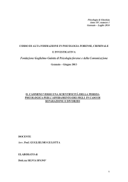 Il cammino verso una scientificità della perizia psicologica per l