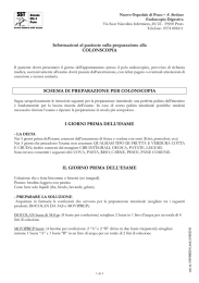 Informazioni al paziente sulla preparazione alla COLONSCOPIA