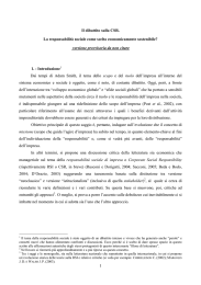 1 Il dibattito sulla CSR. La responsabilità sociale come scelta