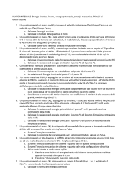 PUNTO MATERIALE: Energia cinetica, lavoro, energia potenziale