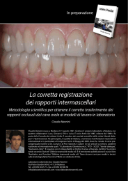 La corretta registrazione dei rapporti intermascellari
