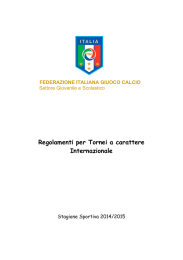 Regolamenti tornei internazionali