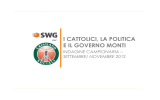 indagine campionaria – settembre/ novembre 2012