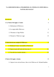 “LA SEDUZIONE DELLA WILDERNESS. IL CINEMA E IL MITO