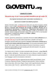 Gioventu.org: al via il nuovo portale interattivo per gli under 30