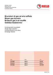 Bruciatori di gas ad aria soffiata Blown gas burners Br&ucirc;leurs gaz &agrave;
